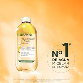 Garnier Skin Active Agua Micelar Desmaquillante Bifásica, 400ml. Limpia, Desmaquilla y Nutre, Remueve Maquillaje a Prueba de Agua, para Todo Tipo de P