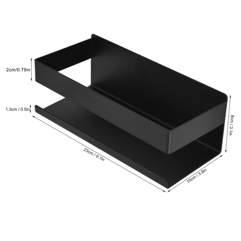 Single Tier Spice Rack 15kg Bearing Capacity Corrosion Resistant Black