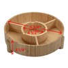 MobileVision Bamboo Serving Platter for Entertaining, Four Compartments & Easy
