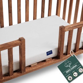 140x70 Waterproof Cot Bed Mattress Protector - Made with Pure Cotton - Hypoallergenic Mattress Protector Toddler Bed | Terry Towelling Cotbed Mattress Protector - Toddler Bed Wetting