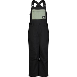 Quiksilver Boys' Ski Snow Bib Overalls, Insulated & Waterproof, Black Mash Up, S