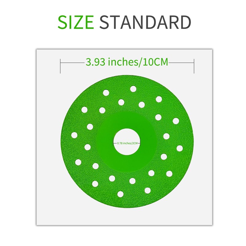 Glass Cutting Disc for Angle Grinder, 4" Ceramic Diamond Blade,