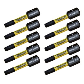 10 x SabreCut SCRSQ232_10 32mm SQ2 Square Magnetic Impact Screwdriver Driver Bits Set Single Ended Heavy Duty