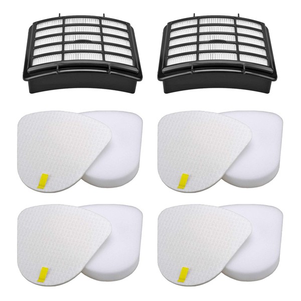 Hechuang 2 + 4 Pack Vacuum Filters Replacement Compatible for Shark Navigator Lift-Away NV350, NV351, NV352, NV355, NV356E, NV357, NV360, NV370, NV391, UV440, UV490, UV540,Replacement XFF350 XHF350