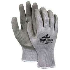 MCR Safety 9688L Palm Gloves with 10 Gauge Cotton/Polyester Shell, Large, Gray (Pack of 12)