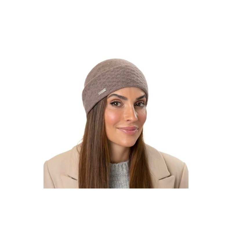 Seeberger Walk Hat with Turn-Up Hat, Wool Hat, Women's Winter