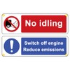 No idling, Switch off engine, Reduce emissions - Pack of