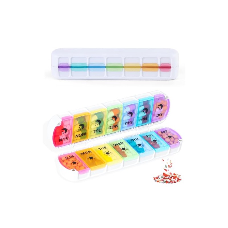 Pill Box AM PM 7 Day with Magnetic Closure
