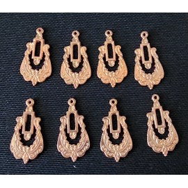 Silversmithsupply 8 Antique Copper plated findings, jewelry pendant charms