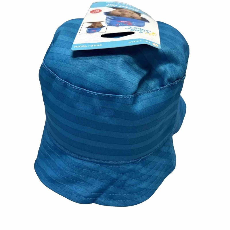 Sun Smart Teal Blue Child LOBSTER Theme Bucket Hat Protects