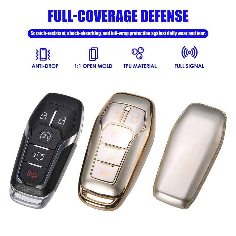 8T69T for Ford Key Fob Cover with Keychain Accessories