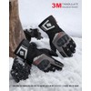 RIDEIRON Men's Winter Motorcycle Gloves, Warm & Waterproof, Touch Screen,