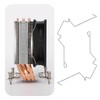 Create idea 4pcs 12cm Stainless Steel CPU Heatsink Fan Wire