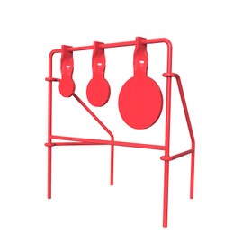 Steel Target Stand, Spinner Shooting Target Foldable Durable Steel Construction Air Strike Outdoor Enhanced Shooting Practice, with with 3 Visible Floating Targets & 15-Pack Paper Targets