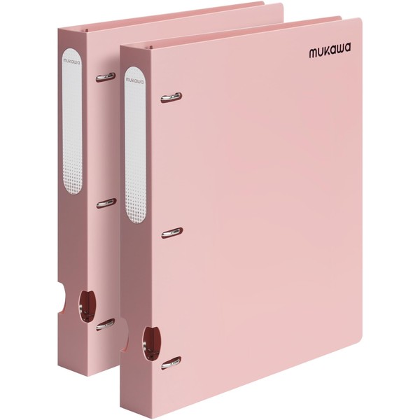 MUKAWA 1 Inch 3 Ring Binder – Flexible D-Ring Binder,