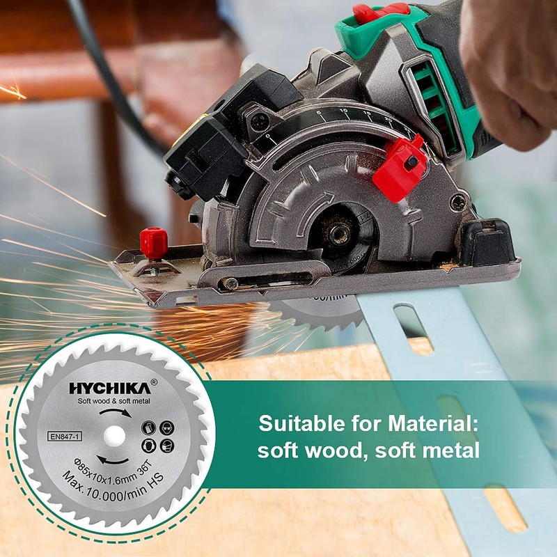 HYCHIKA Mini Circular Saw Blades 3 PCS Diameter: 85mm, Arbor: