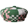 Kangol Pop Gingham Jax Beret - Turf Green/Pepto/L
