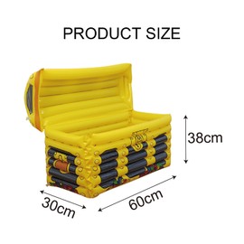 YIQXKOUY 23.6" W x 15" H Inflatable Boom Box Beverage Pirate Party Decorations Treasure Box Drink Cooler Captain Costume Accessory for Western Fiesta Party Supplies