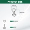 sourcing map 100 Sets Double Cap Leather Rivets, 6x10mm Round