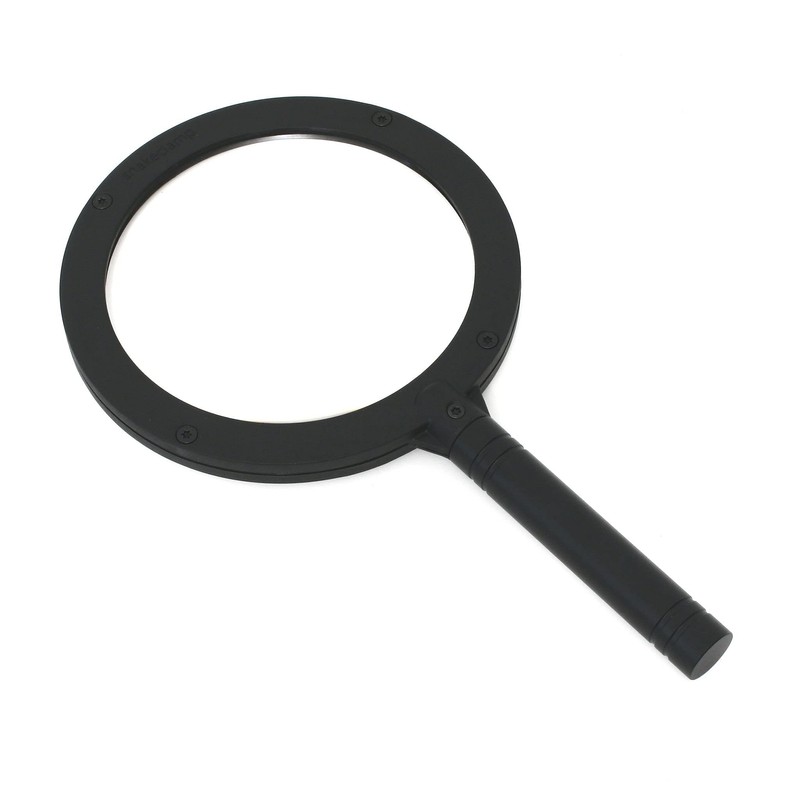 5 Inch 10x Handheld Magnifying Glass - Clear Glass Lens