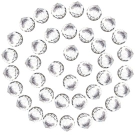 38Pcs Clear Crystal Ball Prism, BetterJonny 20mm Crystal Ball Prism Pendant Suncatcher Hanging Crystals Faceted Prisms Rainbow Ball Pendants for House Decor