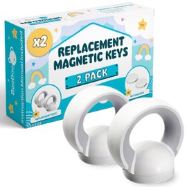 Booboo® x2 Spare Replacement Magnetic Keys Child Safety Locks for Children, Baby Proofing Your Home Cabinets and Drawers with Extra Magnet Keys (2 Pack)