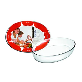 IBILI FUENTE HORNO OVAL KRISTALL 23X16X5 cm, Stainless Steel, transparent, 23 x 16 x 5 cm