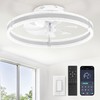 LEDIARY Ceiling Fans with Lights and Remote, 20'' Low Profile