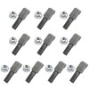 10 PACK 2-7/8"Lx3/4"W Stump Grinder Teeth with 5/8" Nuts Carbide