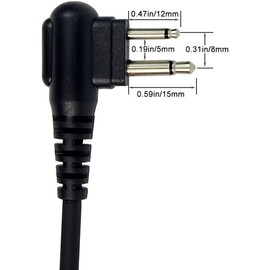 Retevis 2 Pin Speaker Mic for Motorola GP68 GP88 GP300 GP2000 CT150 BPR40 CP200D CP200 CP200XLS CP185 CLS1410 CLS1110 DTR410 PR400 RDU4100 RDU4160D RMU2040 RMU2080D RMU2080 Two Way Radio(1 Pack)