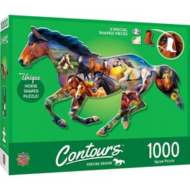 MasterPieces 1000 Piece Jigsaw Puzzle for Adults, Family, Or Kids - Horsing Around - 38"x25"