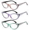 EYEURL Cat Eye Reading Glasses for Women Blue Light Blocking