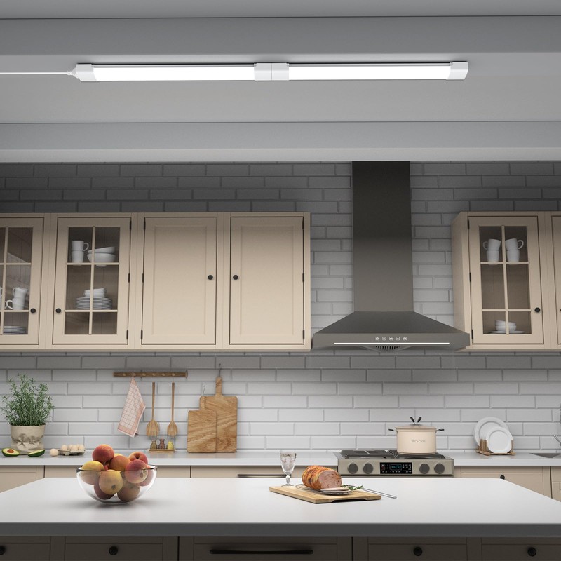 Modlicht Plug in Light Fixture, 4FT Linkable 5000K Plug-in Ceiling