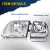 CHEDA Headlights Assembly, Compatible with 1997-2003 Ford F150 Pickup/97-02 Ford