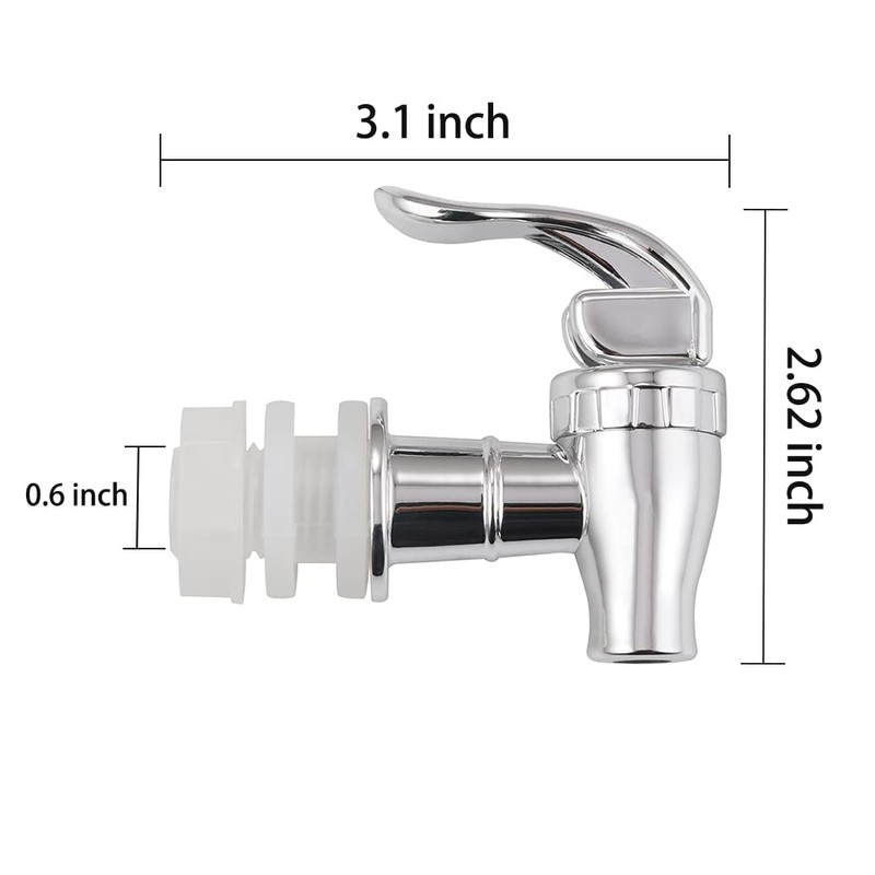 Walkinginrain Replacement Spigot for Beverage Dispenser,Push Style Spigots,Water Dispenser Replacement
