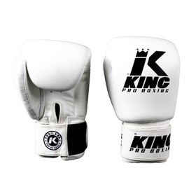 King Pro Boxing Boxhandschuhe - BGVL 3 - weiß/schwarz - 12 oz