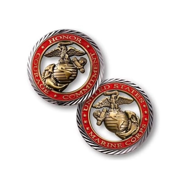 Generic Gold Globe and Anchor - US Marine Corps Challenge