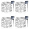 Paqisun 4 Pack Solar String Lights Outdoor, Total 160FT 400LED