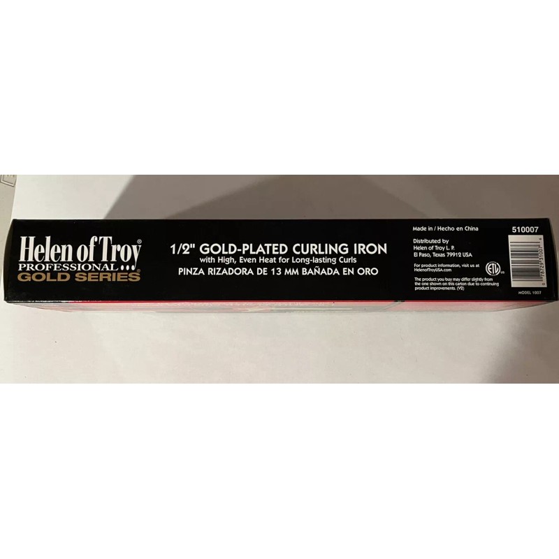 Helen Of Troy 1/2” Gold Plated Professional Series Curling Iron