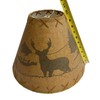 Rustic Oiled Kraft Laced Deer Lamp Shade - 14"