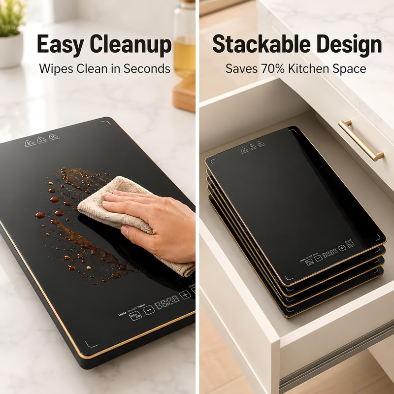 ASBRAVO Electric Warming Tray, 10-Sec Fast Heat,8 Temps & 24