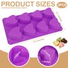 3 PCS Heart Shaped Silicone Molds 8 Cavities Heart Silicone