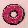 Doughnut Pink Strawberry Donut Sweet Candy Embroidered Badge Iron On