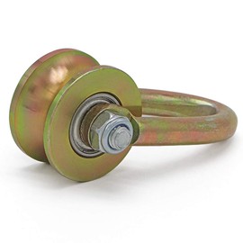 Skelang Pulley Wheel 1.5 Inches, Duplex Bearing Pulley Roller, U Type Pulley Wheel, Wire Rope Pulley for Lifting Work, Home Gym, Load Capacity 330Lbs Per Pulley