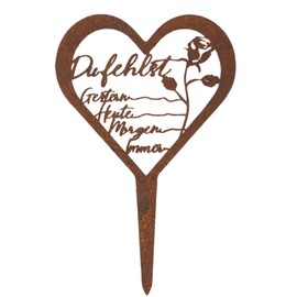 WUISOLQP Weatherproof Grave Stake Heart Grave Decoration Mourning Decoration Metal Steel Rust Grave Stake with Saying Grave Decoration for Memory Memorial Mourning Gardens Yards Cemetery Decoration