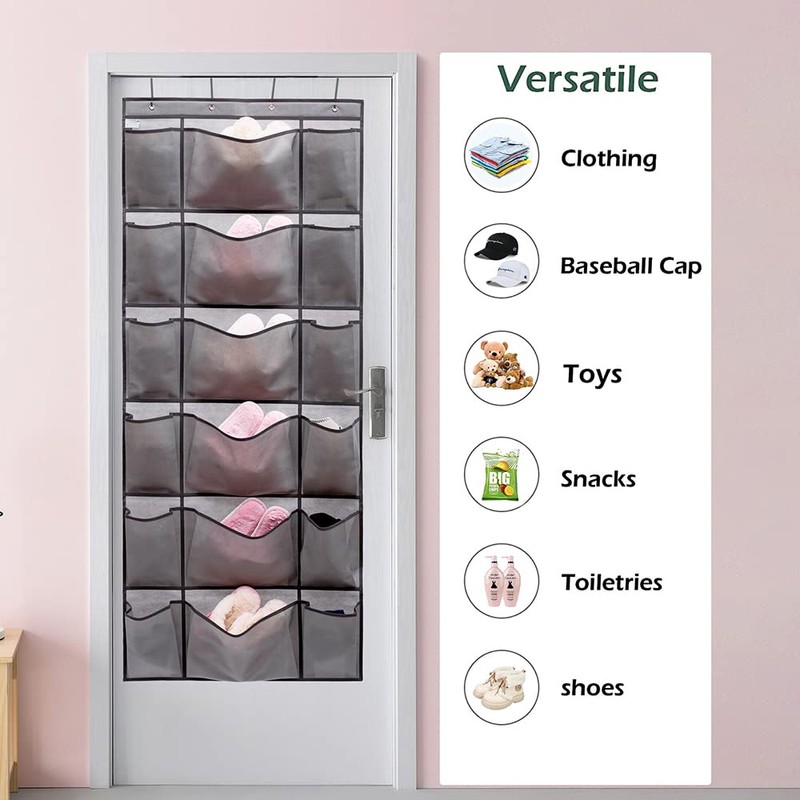 ANIZER Over The Door Hanging Shoe Rack Organizer with 6