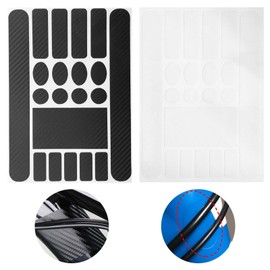 PAVIKE Bicycle Frame Protective Seal (Black + Transparent) Bicycle Protective Seal Chain Sticker Anti-Scratch Protective Film for Mountain Road Bike