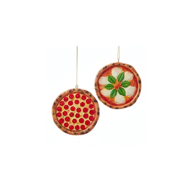 Kurt S. Adler Pizza Ornaments, 2 Assorted