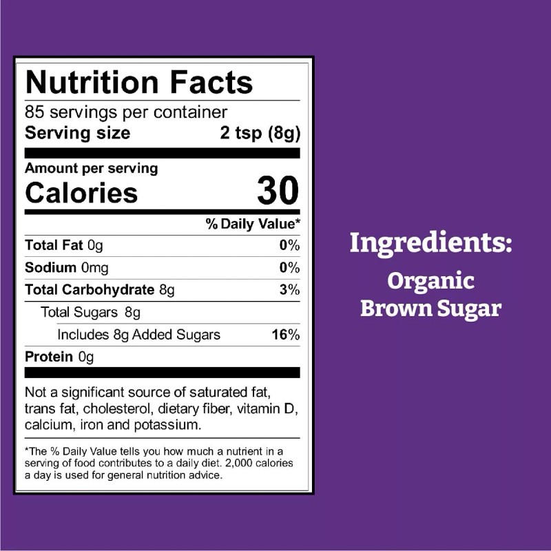 Wholesome Organic Dark Brown Sugar Pack of 6 24 Ounce