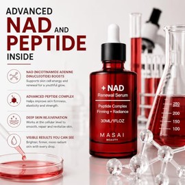 NAD+ Firming Serum, Pack of 2, Collagen & Peptides Facial Serum, Helps Reduce the Appearance of Fine Lines & Wrinkles, Helps Improve Skin Elasticity, 